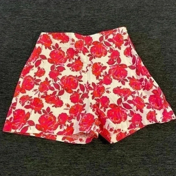 Stradivariu Shorts Pink Floral Sz 0 - Picture 1 of 4
